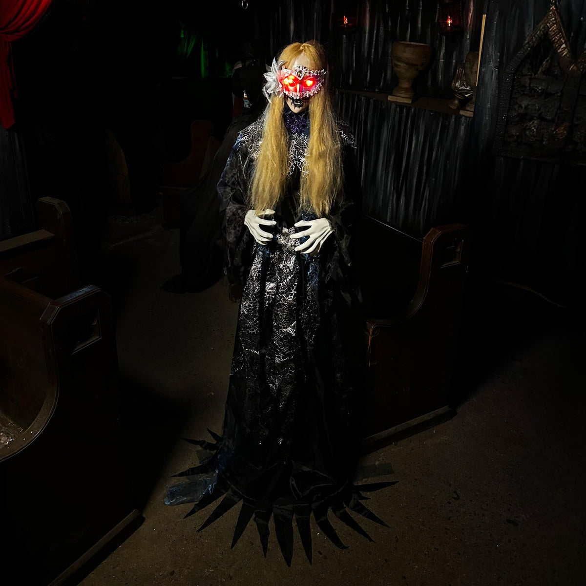 5.9 Ft. Animatronic Standing Masquerade Lady