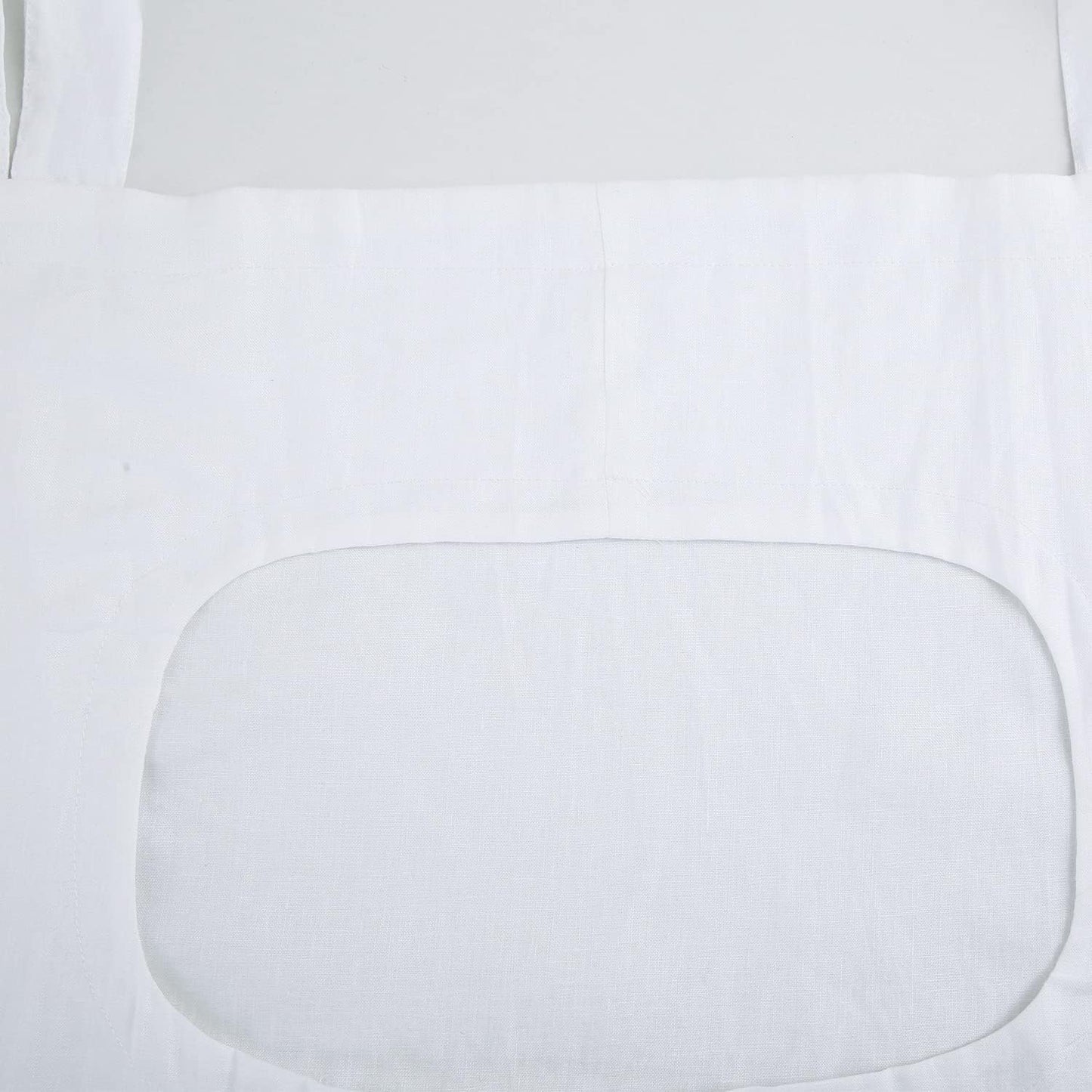 Amazhiyu 100% Linen Door Hanging Laundry Hamper Bag, 19x27 Inches (White) - NestledHome