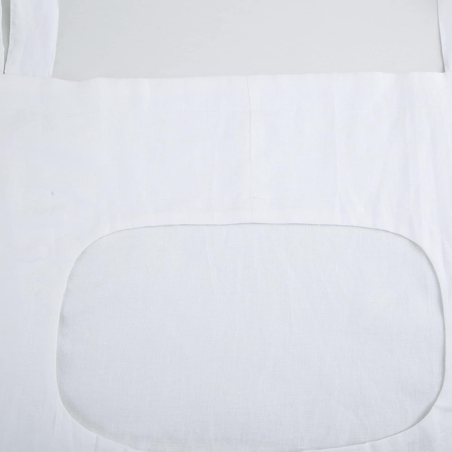 Amazhiyu 100% Linen Door Hanging Laundry Hamper Bag, 19x27 Inches (White) - NestledHome