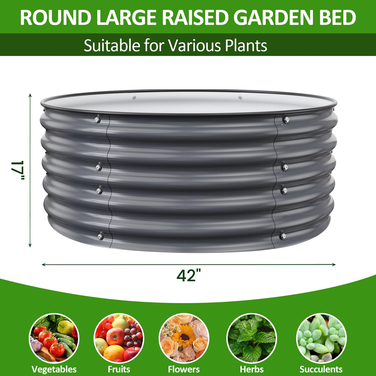 Galvanized Raised Garden Bed