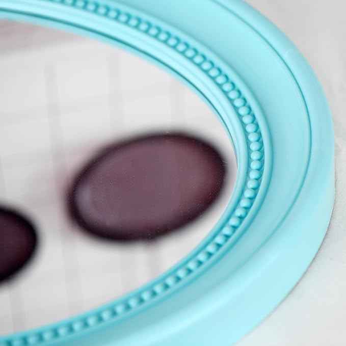 Funerom 20 x 16 inch Light Blue Mirror Oval Bathroom Mirror Wall Mirror