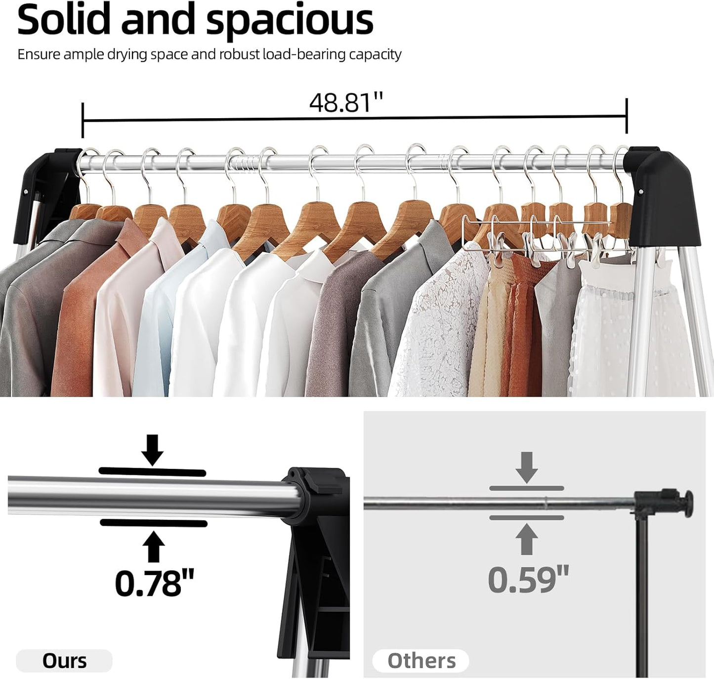 APEXCHASER Clothes Drying Rack Foldable, Stainless Steel Laundry Drying Rack Collapsible, Clothes Hanger for Sweater Baby Clothes Towel for Indoor & Outdoor, Portable Clothes Airer for Travel - NestledHome