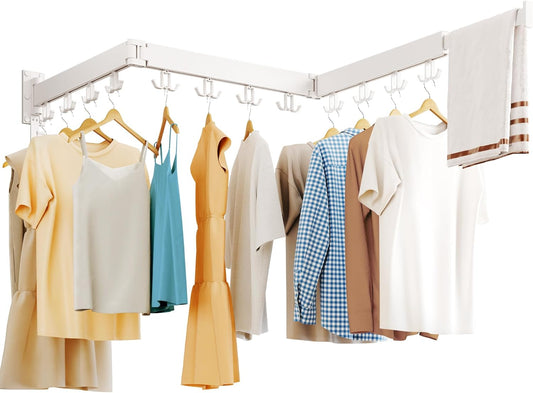 Clothes Drying Rack Wall Mounted,Drying Rack Clothing Wall Mount,Laundry Drying Rack,Collapsible Dying Racks for Laundry - NestledHome