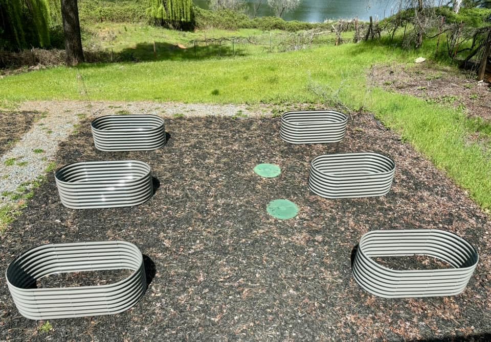 Anleolife 2 Bed 6x3x2ft Oval Galvanized Raised Garden Beds (2 Count)