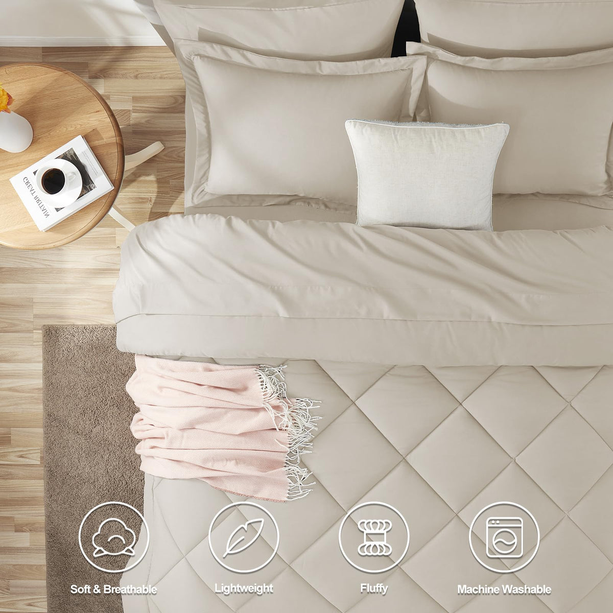 California King Comforter Set 104"x96"