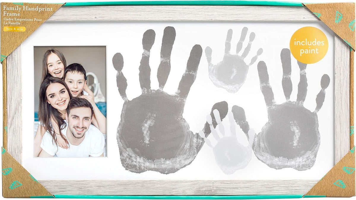 DIY Family Handprint and Photo Keepsake Frame