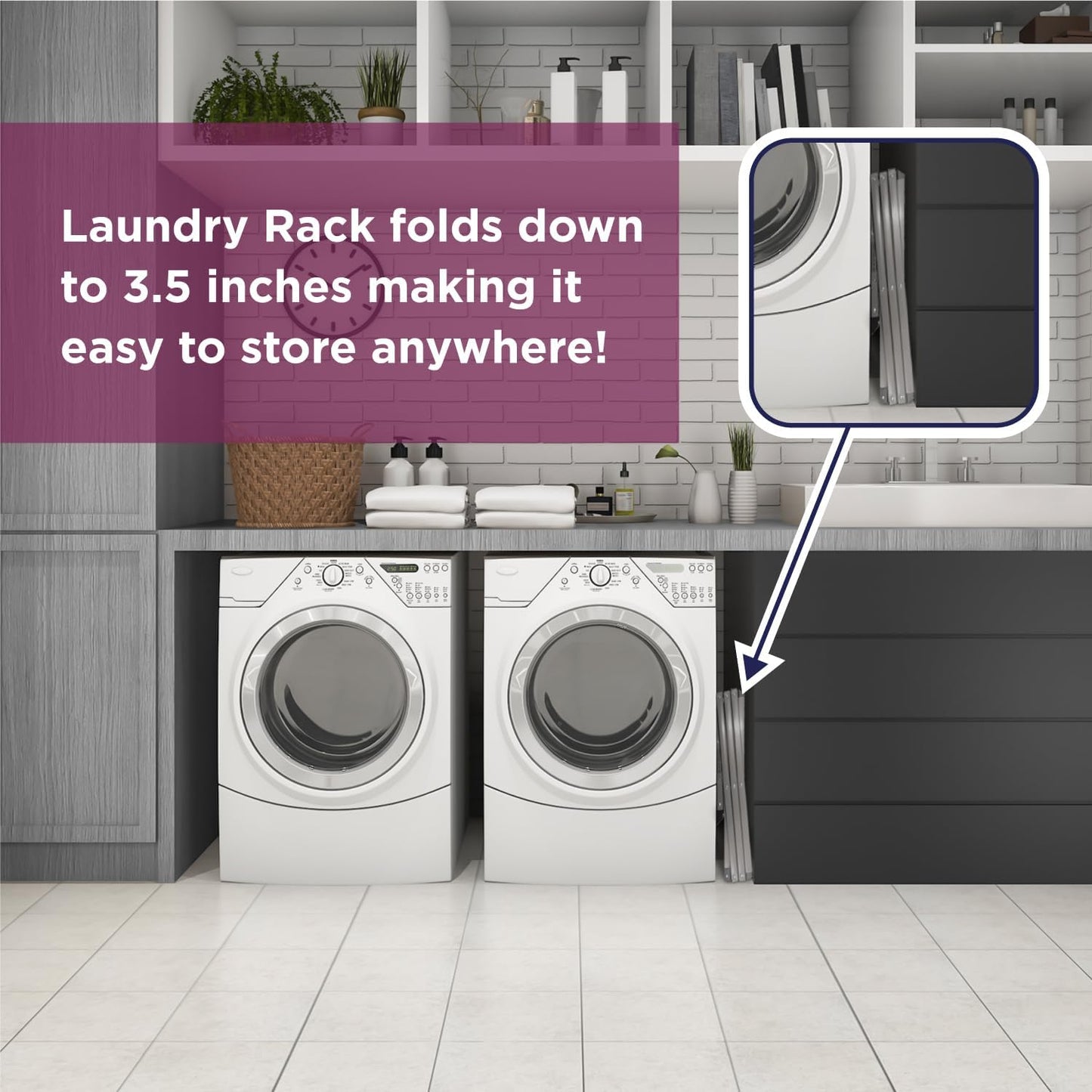 BLACK+DECKER 3 Tier Expandable Collapsing Foldable Laundry Rack for Air Drying Clothing, Space Saving Heavy Duty Lightweight Metal Drying Rack(Silver) - NestledHome