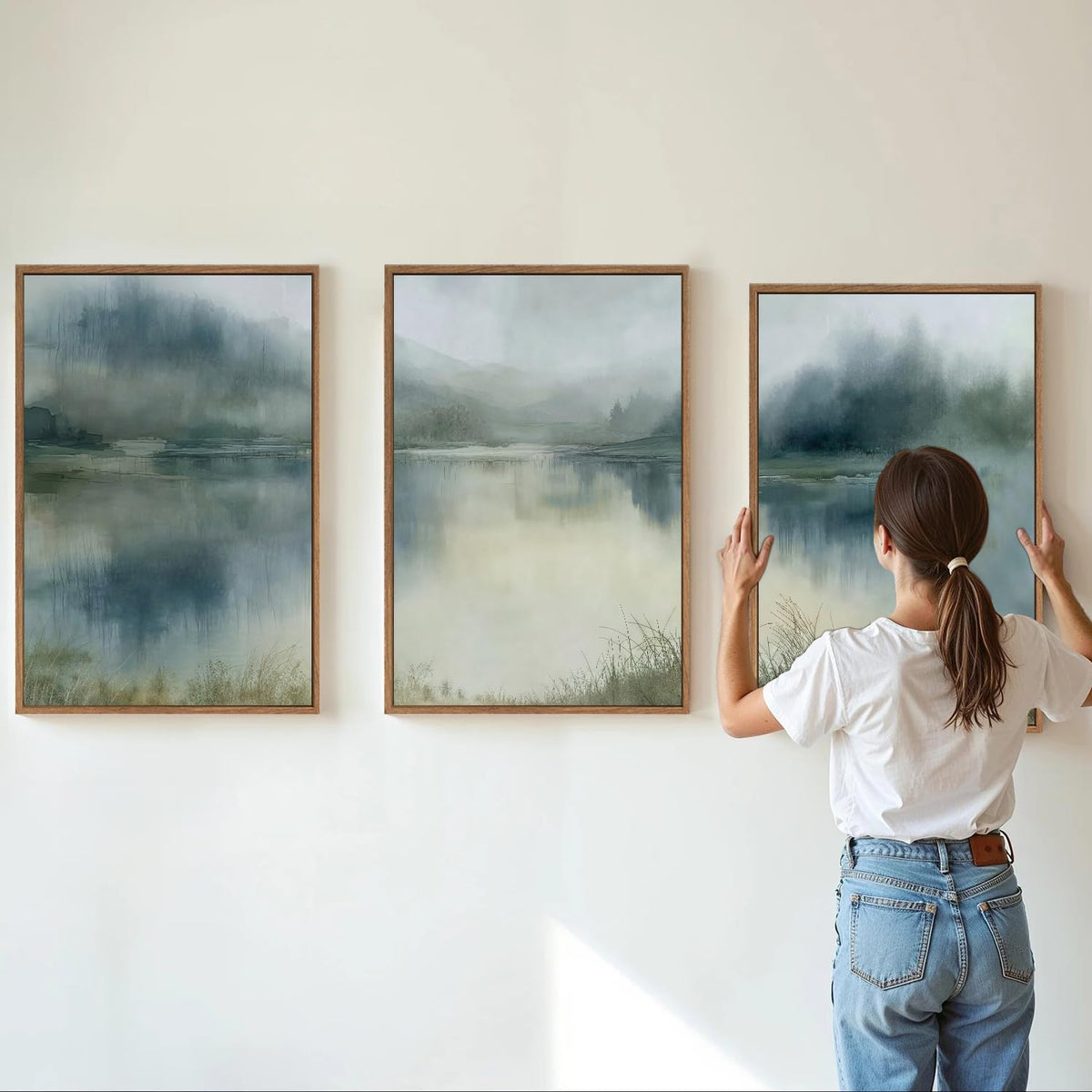 Large Abstract Nature Framed Canvas Wall Art