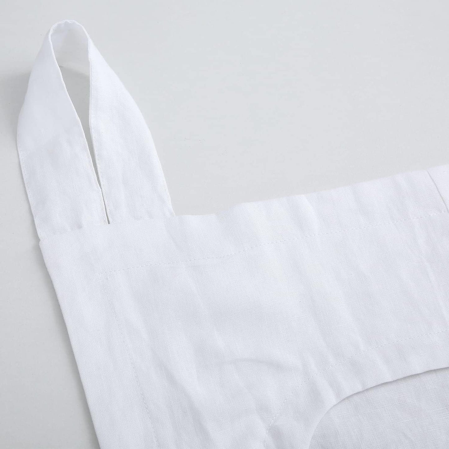 Amazhiyu 100% Linen Door Hanging Laundry Hamper Bag, 19x27 Inches (White) - NestledHome