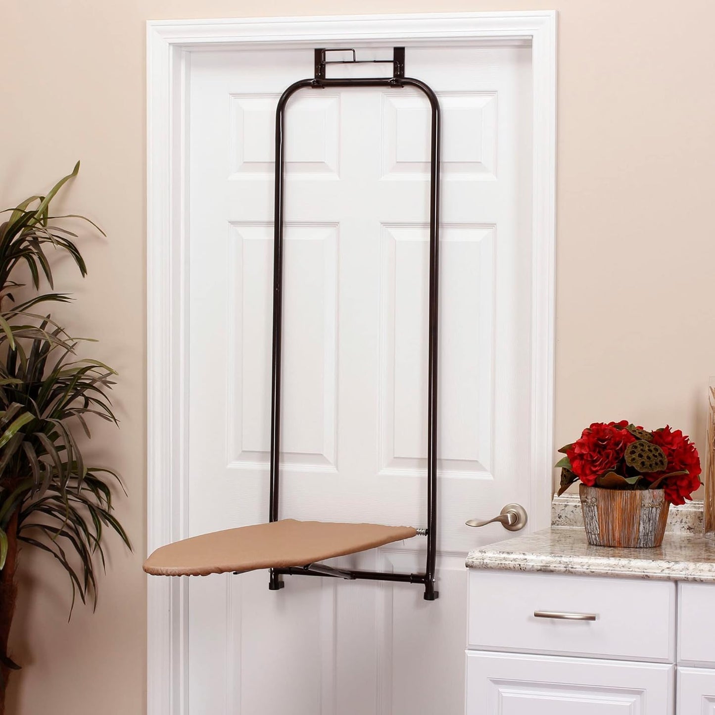 Household Essentials Over-The-Door Steeltop Ironing Board - NestledHome