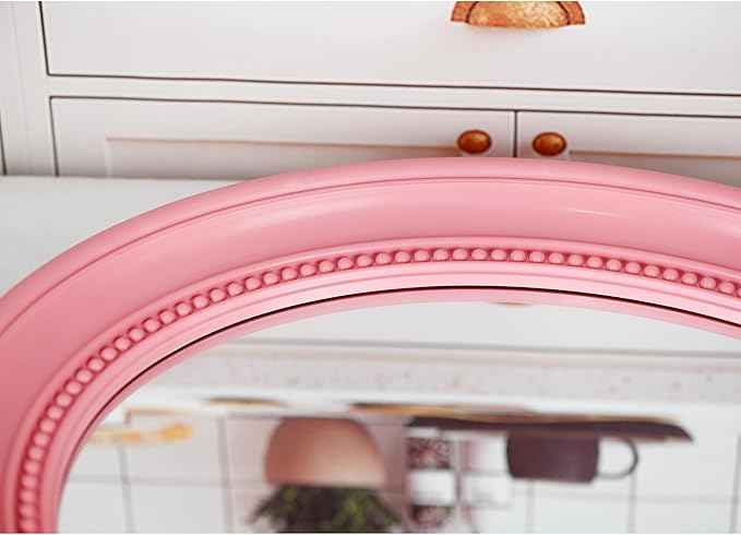 Funerom 20 x 16 inch Pink Wall Mirror Oval Bathroom Mirror Bedroom Mirror