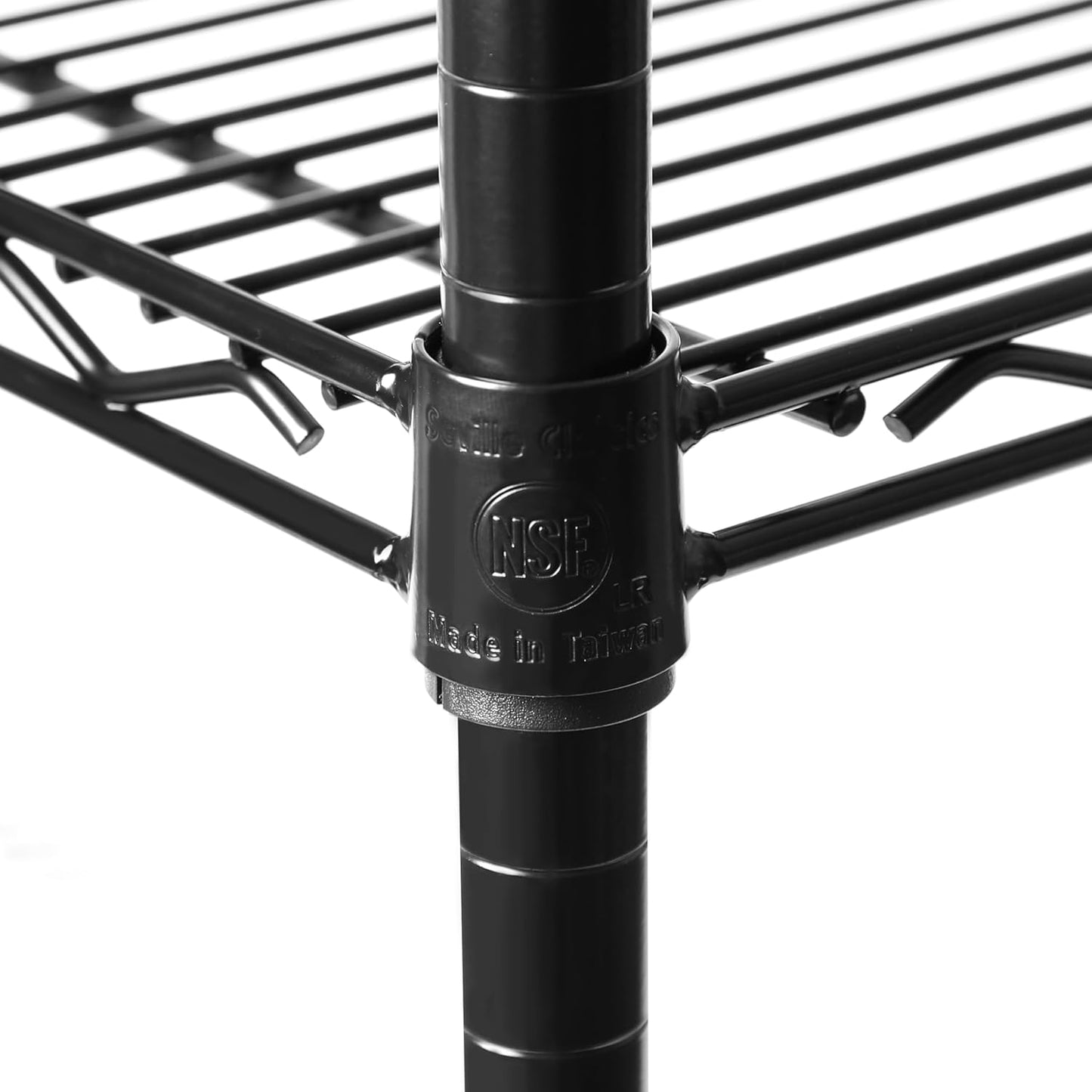 Seville Classics UltraDurable Heavy Duty NSF Solid Steel Wire Rack Storage Unit, Organizer for Garage, Warehouse, Office, Restaurant, Classroom, Kitchen, Black, 5-Tier Shelving, 24" W x 18" D - NestledHome