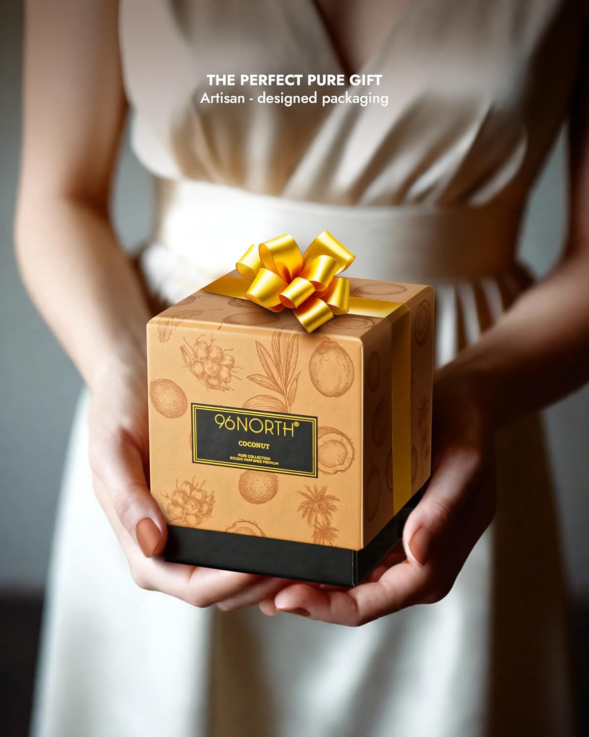 96NORTH | Pure Coconut Candle | 100% Natural Soy Wax | One Wick Jar Candle | Natural Fragrance Technology | Non Toxic | Up to 35 Hours Burning Time | Aromatherapy Gift for Men and Women - NestledHome