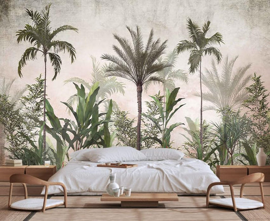 Tropical Greenery and Leaves Mural (67.9 Sq Ft)