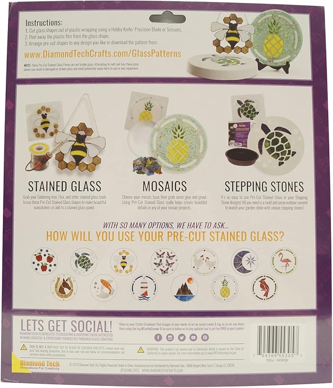 Moon and Star Pre-Cut Stained Glass Kit