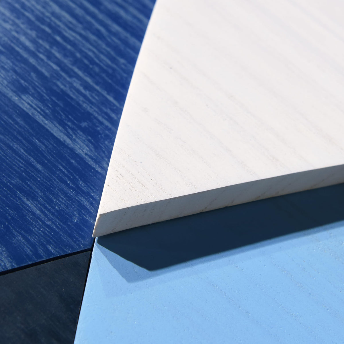 Whispers of Blues I & II Hand Made & Hand Finished Solid Paulownia Wood Abstracts Set