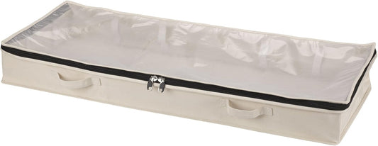 Household Essentials Cotton Canvas Under Bed Clothing and Linen Storage Bag | Natural - NestledHome