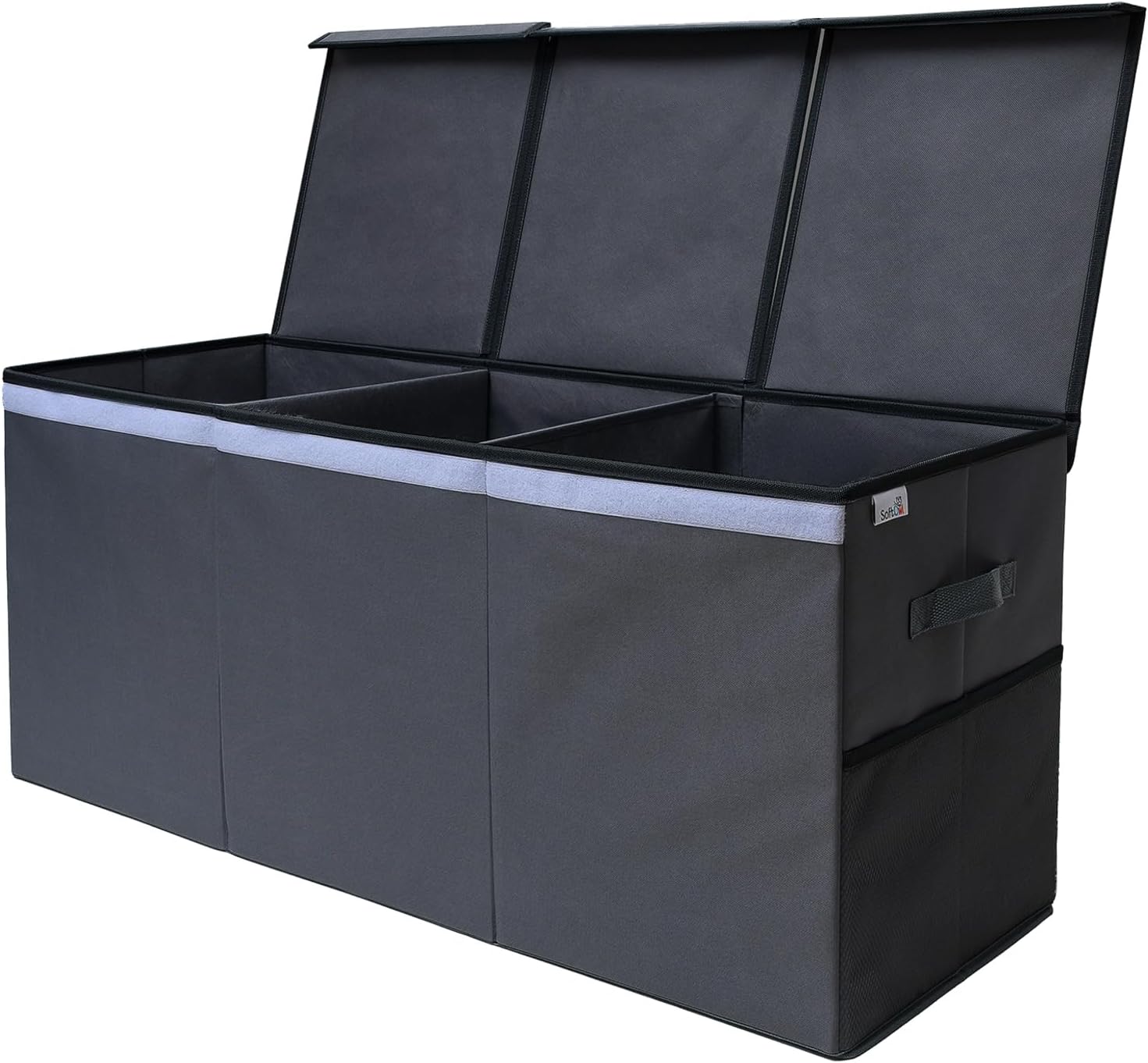 Extra Large Toy Storage Organizer with Lid - Sturdy, Collapsible Toy Chest Storage Box Design - Toys Bin with Dividers for Kids, Nursery, Bedroom, Playroom 37"x16"x14" - NestledHome