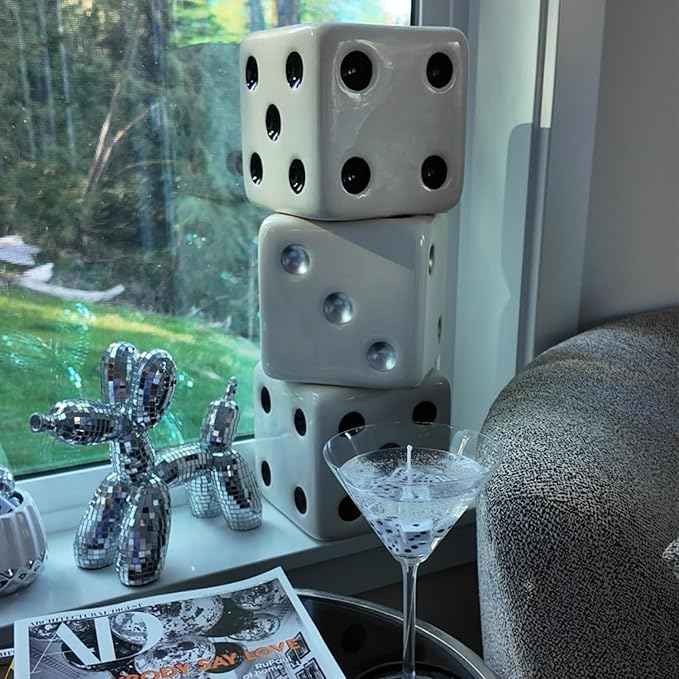 Disco Dog, Maximalist Balloon Dog Statue for Dog Mom & Dog Dad, Aesthetic Disco Ball Decor, Preppy Apartment Home Decor, Cute Room Decor & Gifts for Dog Lovers