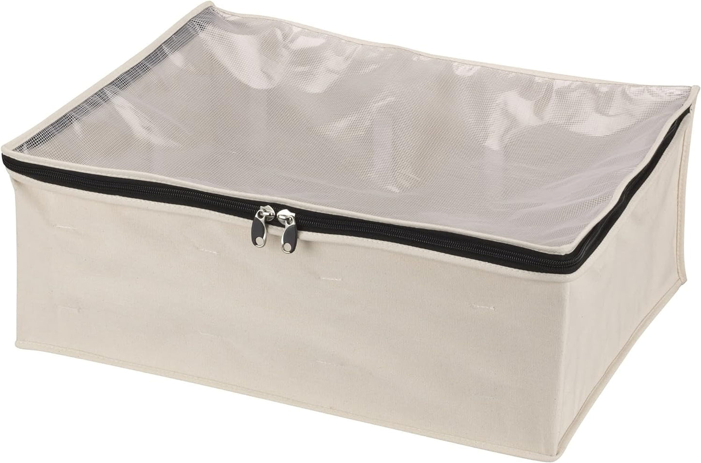 Household Essentials 3364-1 Cotton Canvas Blanket Storage Bags | Natural, Off-White - NestledHome