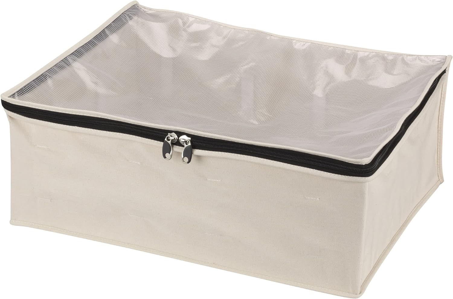 Household Essentials 3364-1 Cotton Canvas Blanket Storage Bags | Natural, Off-White - NestledHome