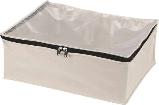 Household Essentials 3364-1 Cotton Canvas Blanket Storage Bags | Natural, Off-White - NestledHome