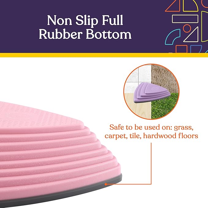 Special Supplies Stepping Stones for Kids Indoor and Outdoor Balance Blocks Promote Coordination, Balance Strength Child Safe Rubber, Non-Slip Edging