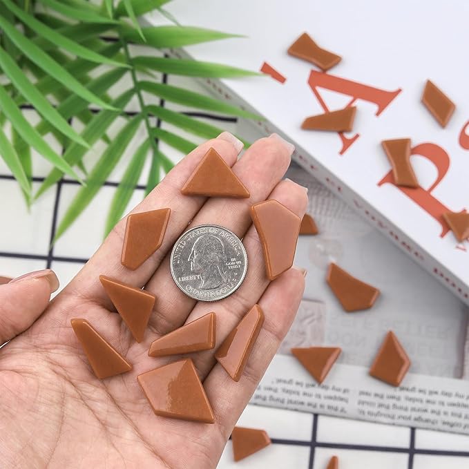 Youway Style Brown Glass Mosaic Tiles for Crafts Bulk,200g Broken Glass Pieces for Mosaic Art Crafts,Garden Mosaic Supplies