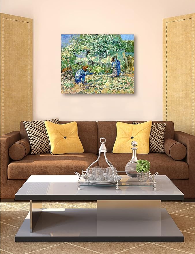 DECORARTS - First Steps, after Millet. Vincent Van Gogh Reproductions. Giclee Print for Wall Decor. 24x30