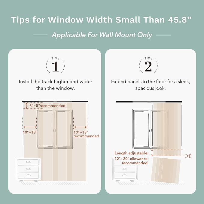 GoDear Design Adjustable Vertical Blinds for Sliding Glass Door 45.8"- 86" W x 96" H, Extendable Sliding Panel Track Blinds for Patio Closet, Trimmable Window Shades, Shinonome