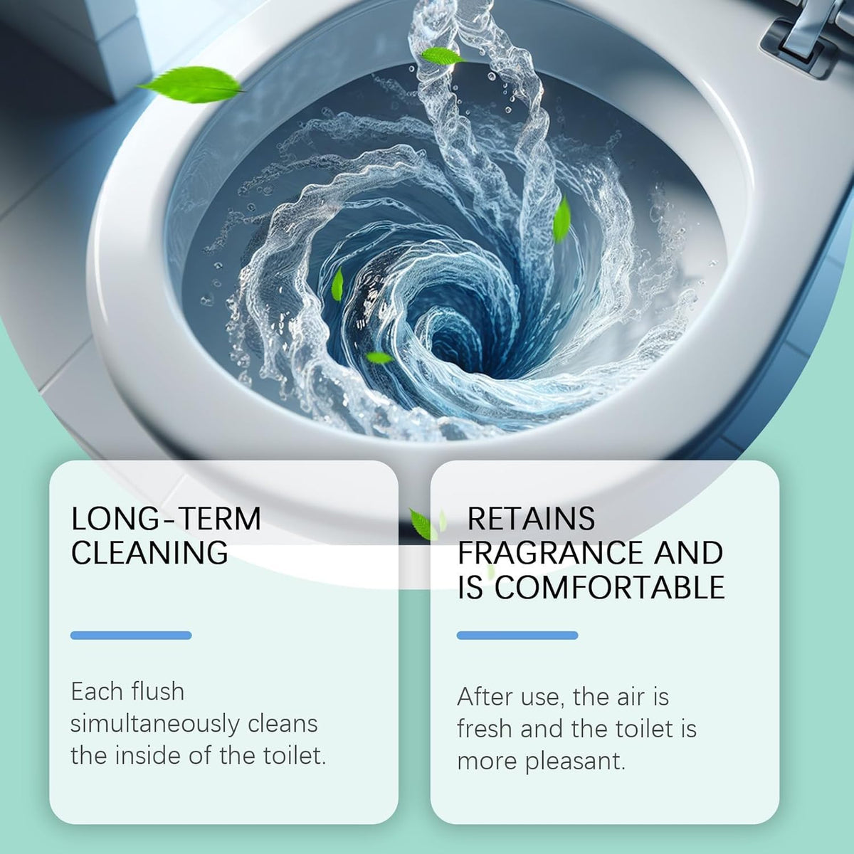 Krazy Toilet Bowl Cleaner, Crazy Klean Toilet Cleaner, Automatic Refreshes Toilets, Long-Lasting Cleane Fresh Scent, No Scrubbing Required (2) - NestledHome