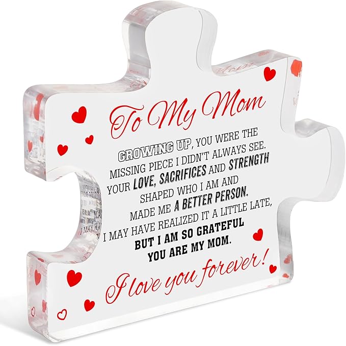To My Mom Puzzle Piece Gift, Mothers Day Gifts for Mom, Best Presents for Moms, Best mom Ever Gifts, Mothers Day Decor for Mother's Day