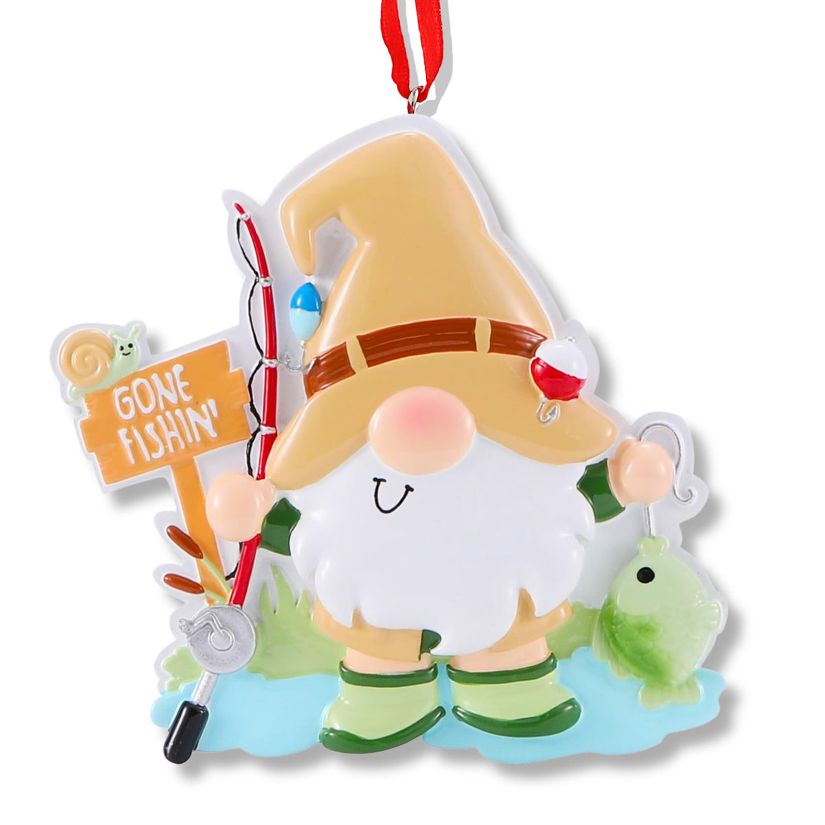 Personalized Fishing Gnome Ornament for Christmas Tree 2026