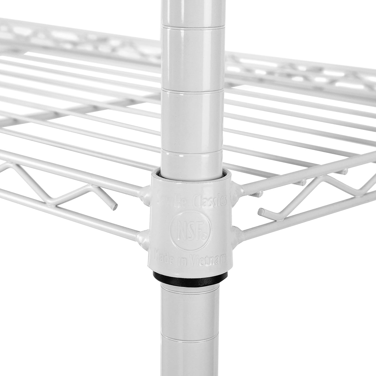 Seville Classics UltraDurable Heavy Duty NSF Solid Steel Wire Rack Storage Unit, Organizer for Garage, Warehouse, Office, Restaurant, Classroom, Kitchen, White, 5-Tier Shelving, 36" W x 14" D - NestledHome