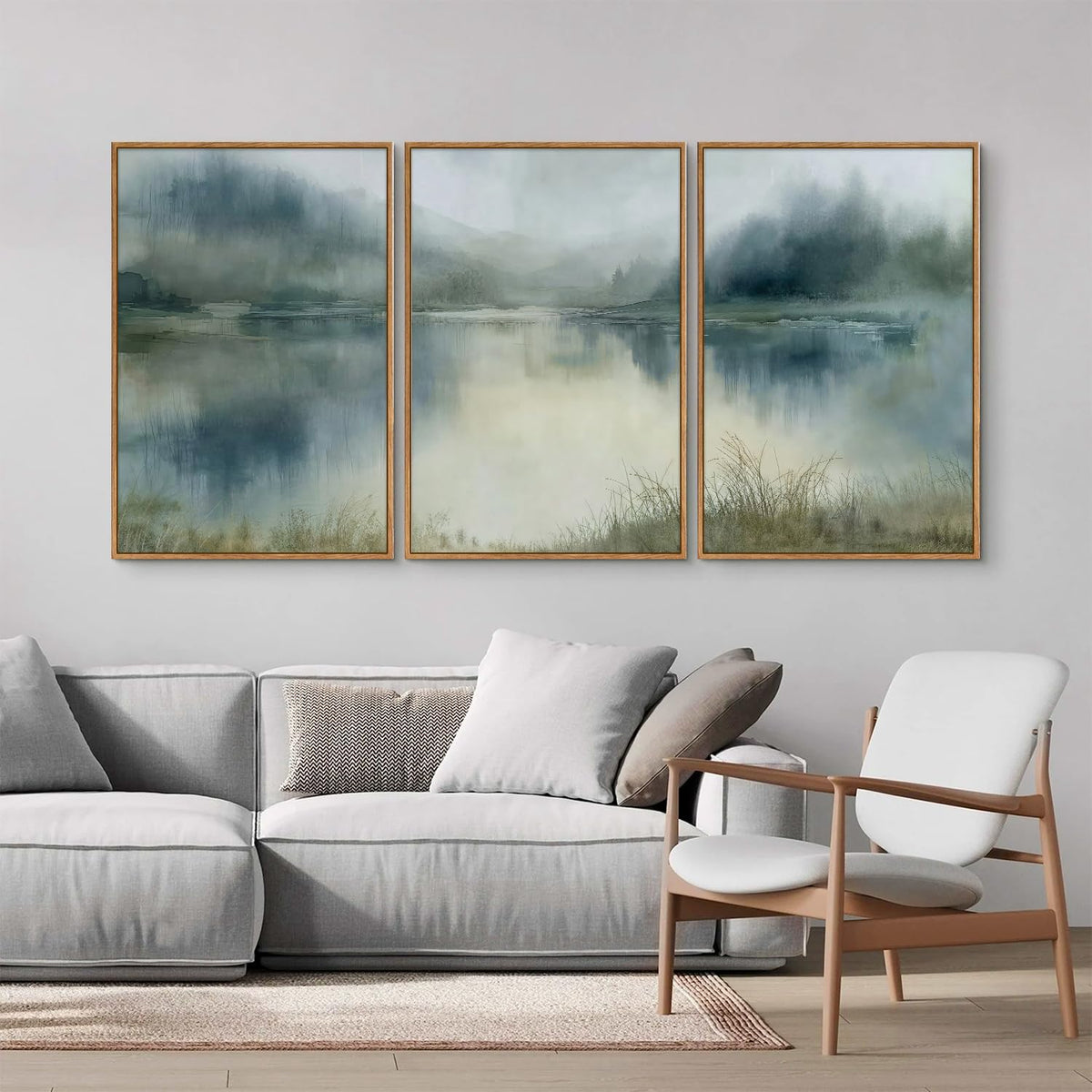 Large Abstract Nature Framed Canvas Wall Art
