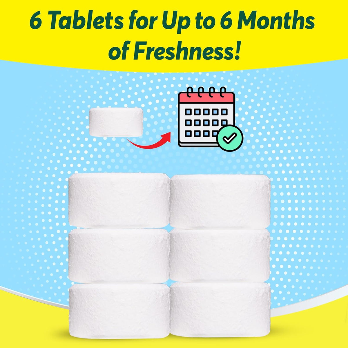 Cleanomic WashWizard Washing Machine Cleaner Tablets – Deep Cleaning Washer Cleaner for Front Load, Top Load & HE Machines – Removes Odor, Buildup & Limescale – Septic Safe, Non-Toxic, 6 Tablets - NestledHome