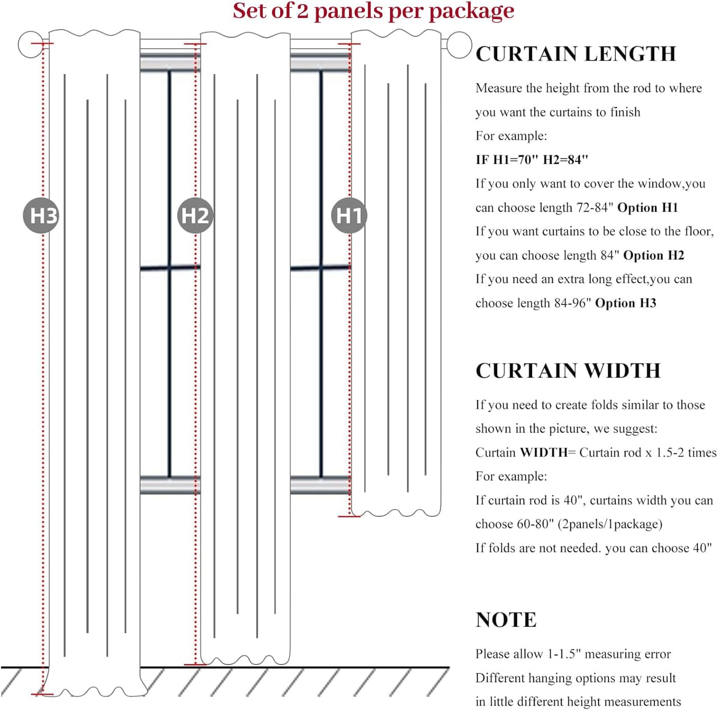100 Inch Length Custom Summer Curtains for Windows Living Room, Viral Back Tab Pinch Pleated Blackout Curtain with Hooks Faux Linen Designer Drapes for Sliding Glass Doors(40Wide x 100Tall x 2Panels)