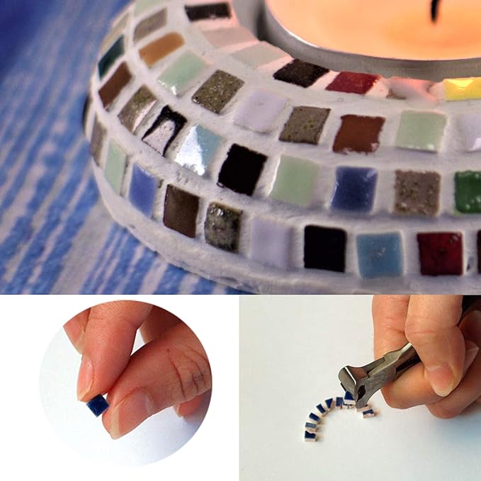Micro Mosaic Tiles 3/16inch 5x5mm, 1000 pcs, Pastel Blue, WB05