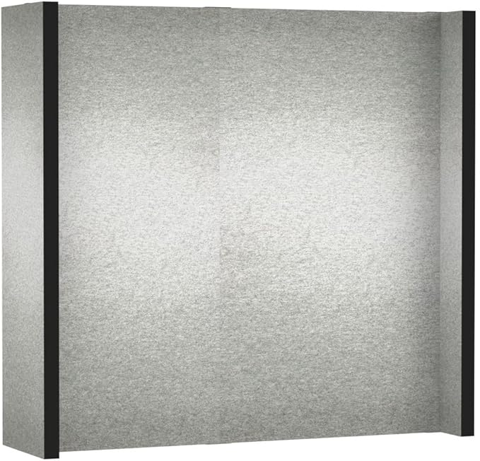 EverPanel Modular 7' x 7' Wall Kit | Marble Gray SoundSorb with Black Trim | Room Divider | Interlocking Wall Panels | Temporary Room Separator | Configurable Partition