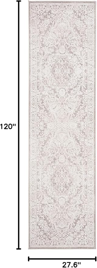 SAFAVIEH Reflection Collection Runner Rug - 2'3" x 10', Beige & Cream, Non-Shedding & Easy Cleaning, Ideal for Living Room, Bedroom (RFT668A)