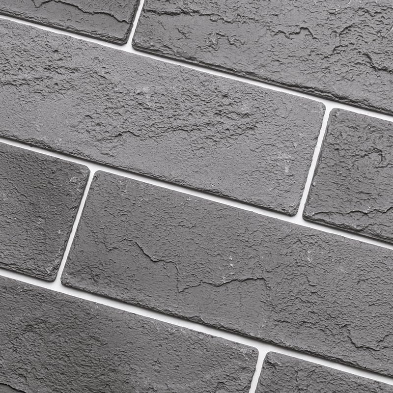 100 Vintage Grey Faux Brick Wall Tiles (14.2 Sq Ft)