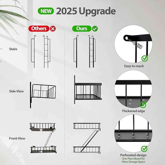 Fire Escape Wall Shelf - New York Decorative Ladder Shelf, Wall Art Floating Shelf Black Metal Shelves for Bedroom, Home Office Storage and Display (3-Tier)