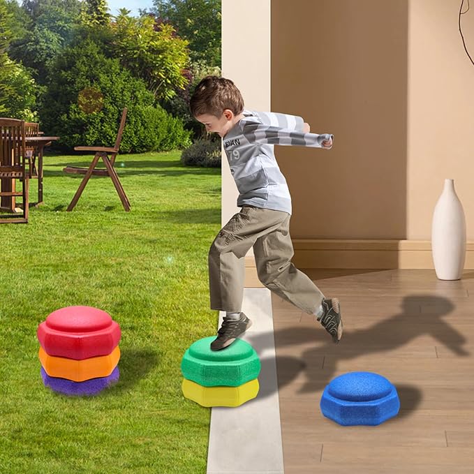 Stepping Stones for Kids – 6 pcs EPP Balance Sensory Kids Stepping Stones for Toddlers 1-3 for Indoor Outdoor Activity Promoting Toddler's Balance and Coordination Skills