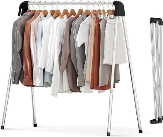 APEXCHASER Clothes Drying Rack Foldable, Stainless Steel Laundry Drying Rack Collapsible, Clothes Hanger for Sweater Baby Clothes Towel for Indoor & Outdoor, Portable Clothes Airer for Travel - NestledHome