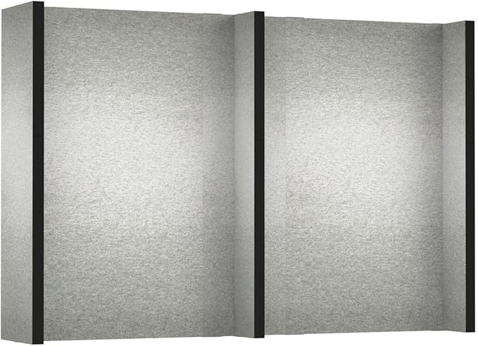 EverPanel Modular 10' x 7' Wall Kit | Marble Gray SoundSorb with Black Trim | Room Divider | Interlocking Wall Panels | Temporary Room Separator | Configurable Partition
