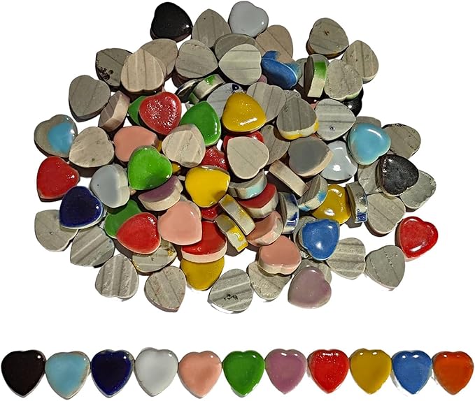 PINUO&KE 0.99 lb Mosaic Tiles for Crafts Bulk, Mosaic Ceramics Pieces for Garden Crafts Kits DIY Mosaic Art Decor