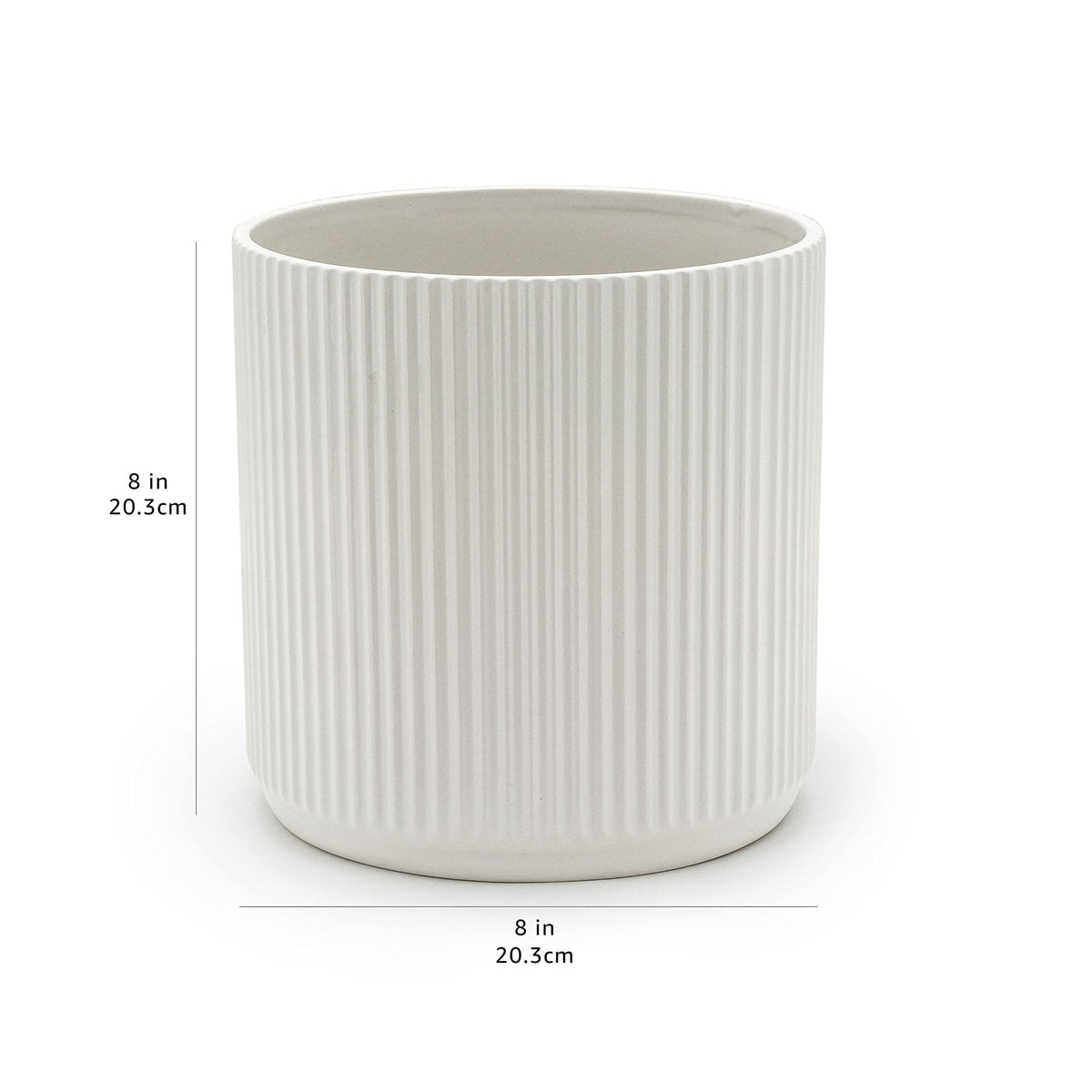 Fluted Ceramic Planter Pot for Indoor Outdoor Plants