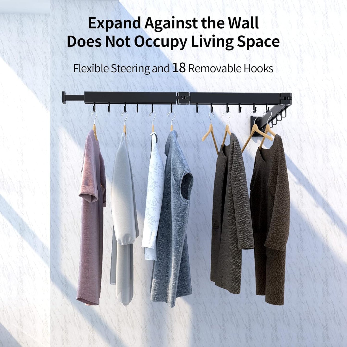 Foldable Clothes Drying Rack, 2 Fold Laundry Drying Rack Wall Mount, [No Drilling] Folding & Durable Space Saver for Laundry, Balcony, Bathroom, Patio, Dormitory, Apartment-White - NestledHome