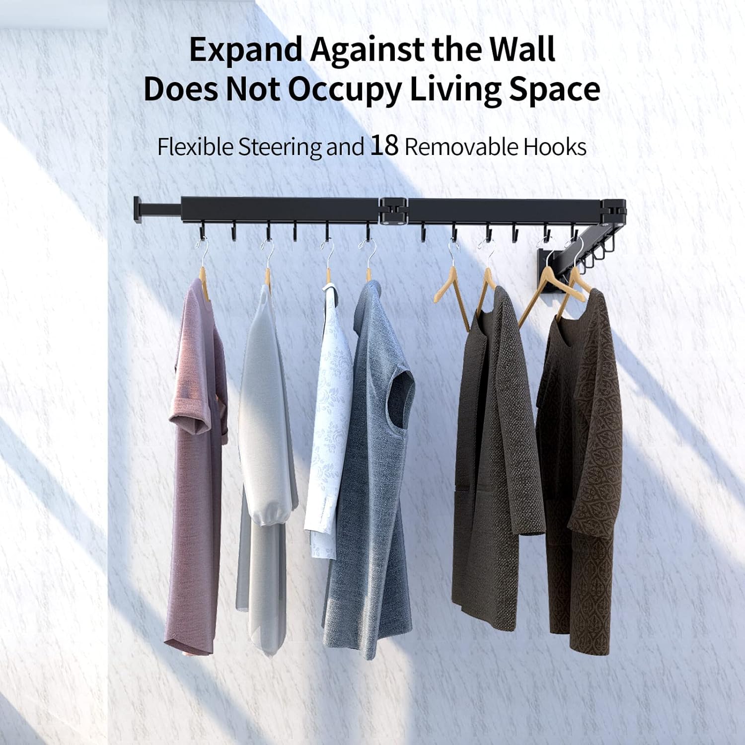Foldable Clothes Drying Rack, 2 Fold Laundry Drying Rack Wall Mount, [No Drilling] Folding & Durable Space Saver for Laundry, Balcony, Bathroom, Patio, Dormitory, Apartment-White - NestledHome