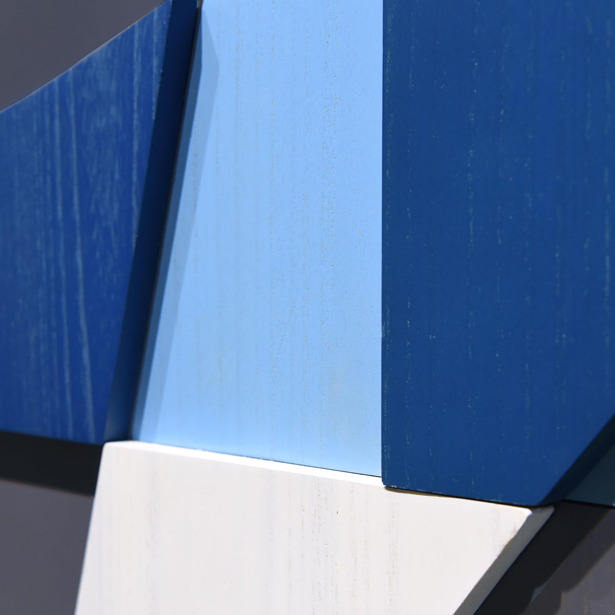 Whispers of Blues I & II Hand Made & Hand Finished Solid Paulownia Wood Abstracts Set